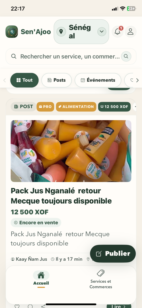 Vente de nana